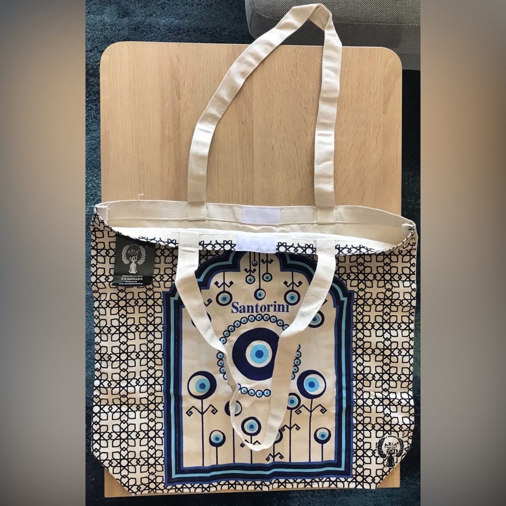 Santorini Velcro tote bag